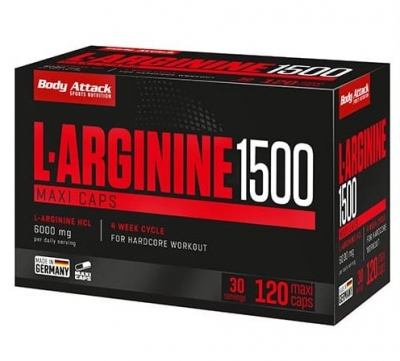 Body Attack - L-Arginine 1500 - 120 Kapseln Body Attack - L-Arginine 1500 - 120 Kapseln