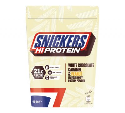 Snickers - Hi Protein White Chocolate Caramel Peanut Powder - 455g Snickers - Hi Protein White Chocolate Caramel Peanut Powder - 455g