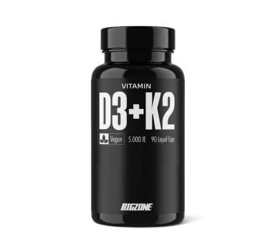 Big Zone - Vitamin D3 + K2 Liquid Caps - 90 Kapseln