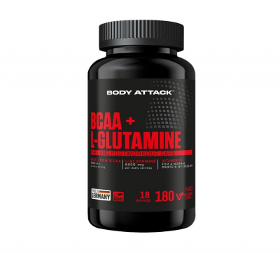 Body Attack - BCAA + Glutamine 12000 - 180 Kapseln Body Attack - BCAA + Glutamine 12000 - 180 Kapseln